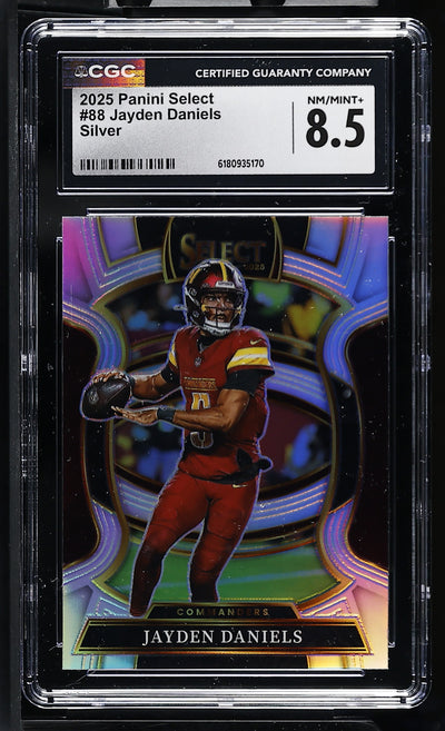 2025 Panini Select Jayden Daniels #88 Concourse Silver CGC 8.5