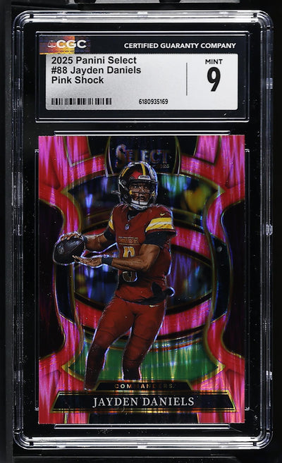 2025 Panini Select Jayden Daniels #88 Pink Shock CGC 9