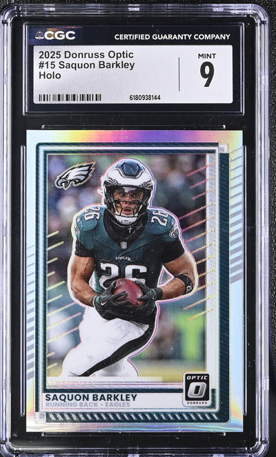 2025 Donruss Optic Saquon Barkley #15 Holo CGC 9
