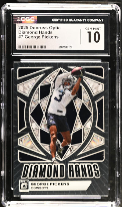 2025 Panini Donruss Optic George Pickens #7 Diamond Hands CGC 10