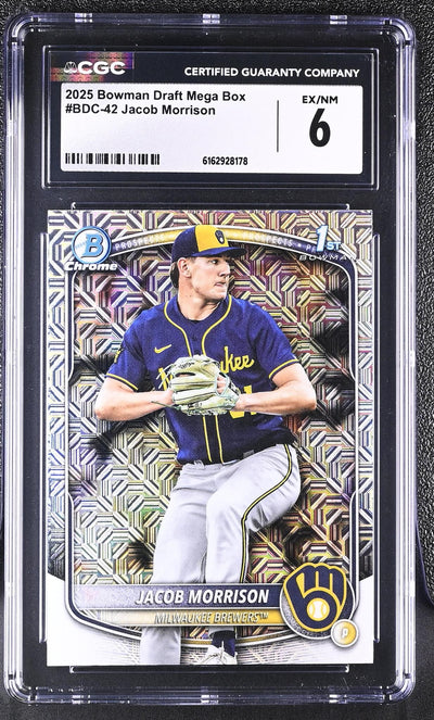 2025 Bowman Draft Mega Box Jacob Morrison #BDC-42 1st Bowman CGC 6