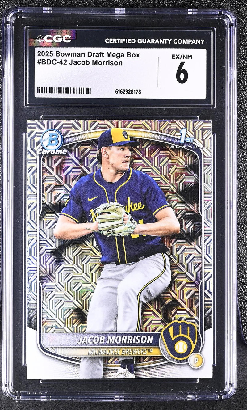 2025 Bowman Draft Mega Box Jacob Morrison #BDC-42 1st Bowman CGC 6