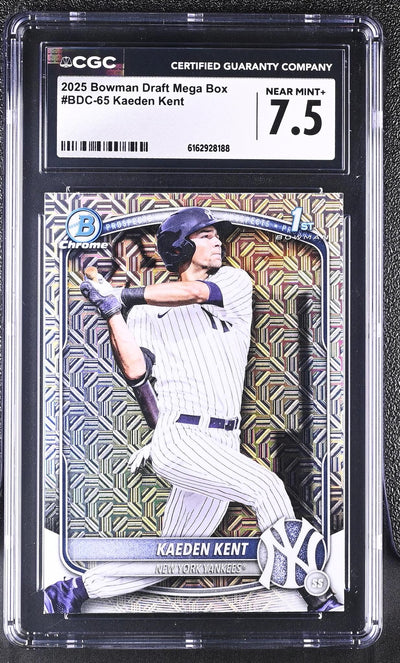 2025 Bowman Draft Mega Box Kaeden Kent #BDC-65 1st Bowman CGC 7.5