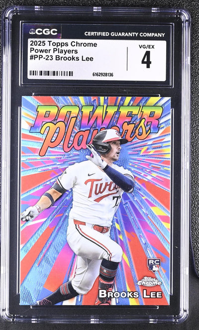 2025 Topps Chrome Power Players #PP-23 Brooks Lee RC CGC 4
