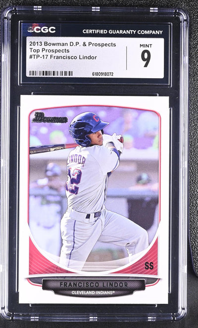 Francisco Lindor 2013 Bowman Top Prospects #TP-17 CGC 9