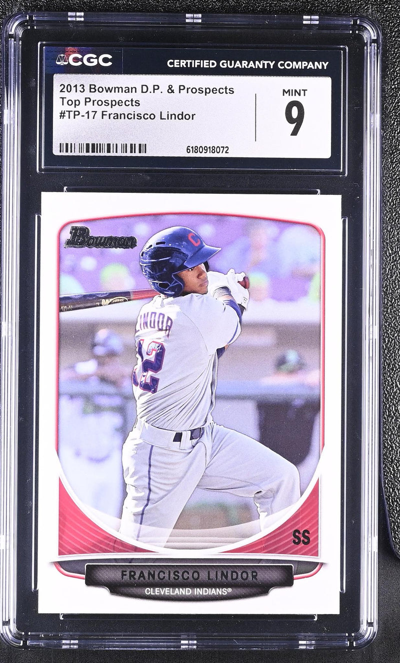 Francisco Lindor 2013 Bowman Top Prospects #TP-17 CGC 9