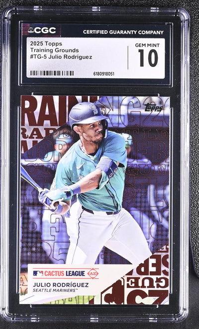 2025 Topps Training Grounds Julio Rodriguez #TG-5 Cactus League CGC 10