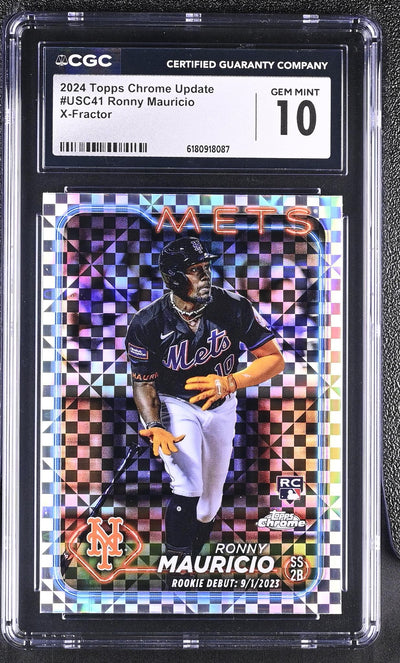 2024 Topps Chrome Update Ronny Mauricio X-Fractor CGC 10