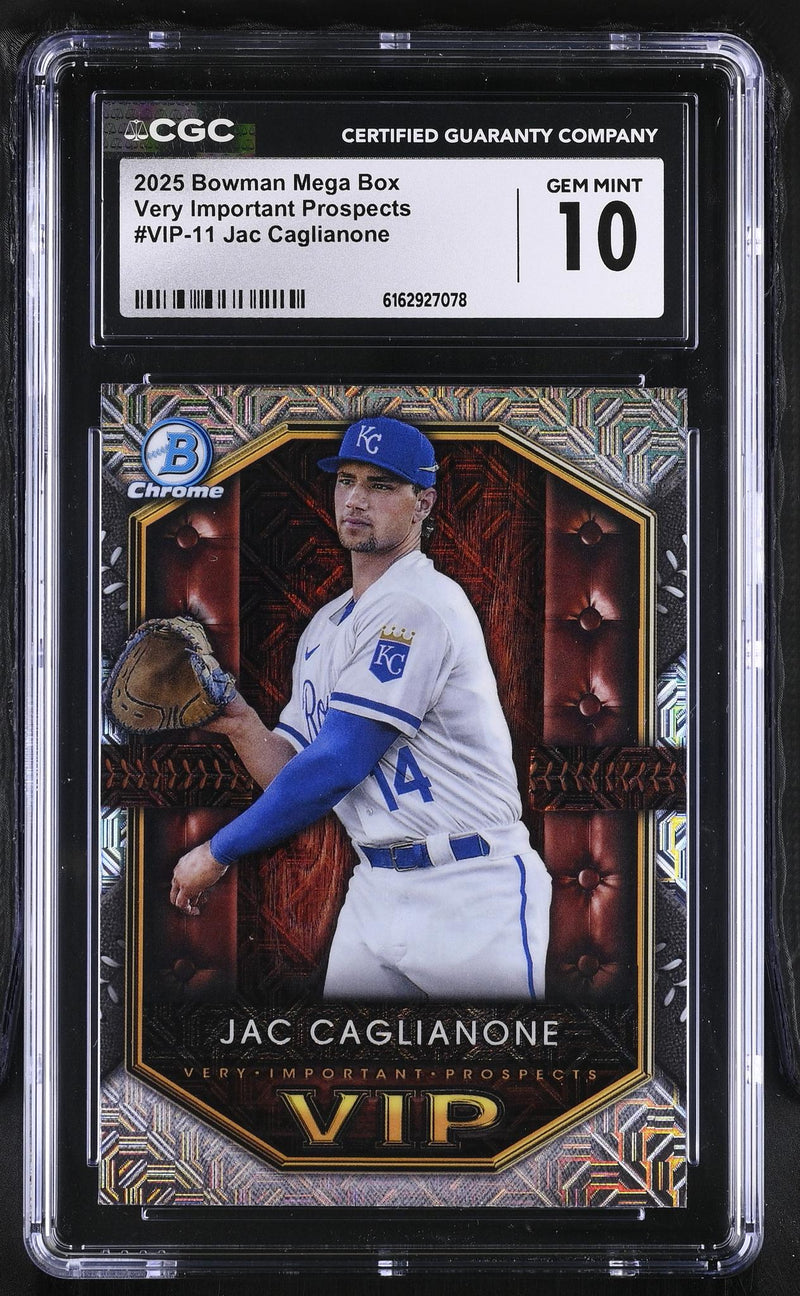 2025 Bowman Mega Box VIP Jac Caglianone #VIP-11 CGC 10