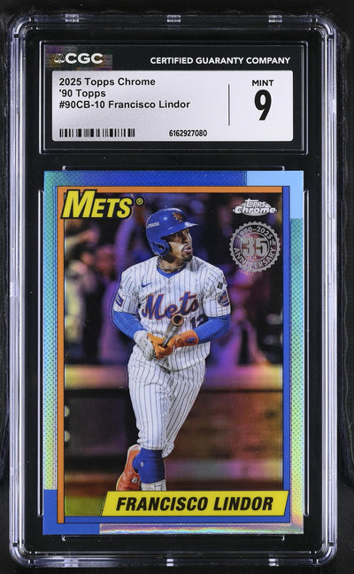 2025 Topps Chrome Francisco Lindor #90CB-10 CGC 9