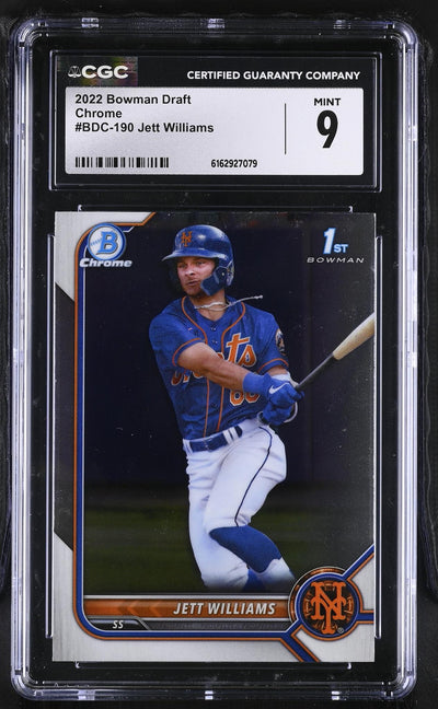 2022 Bowman Draft Chrome Jett Williams #BDC-190 1st Bowman CGC 9