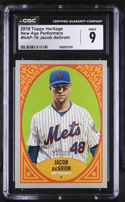 2019 Topps Heritage Jacob deGrom #NAP-19 New Age Performers CGC 9
