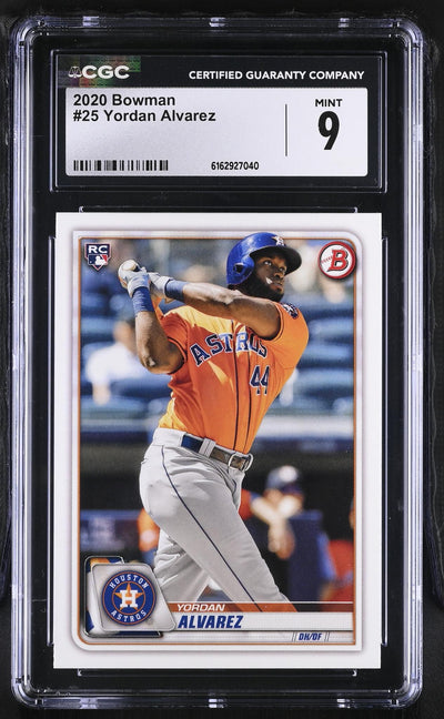 2020 Bowman Yordan Alvarez #25 Rookie Card CGC 9 Mint