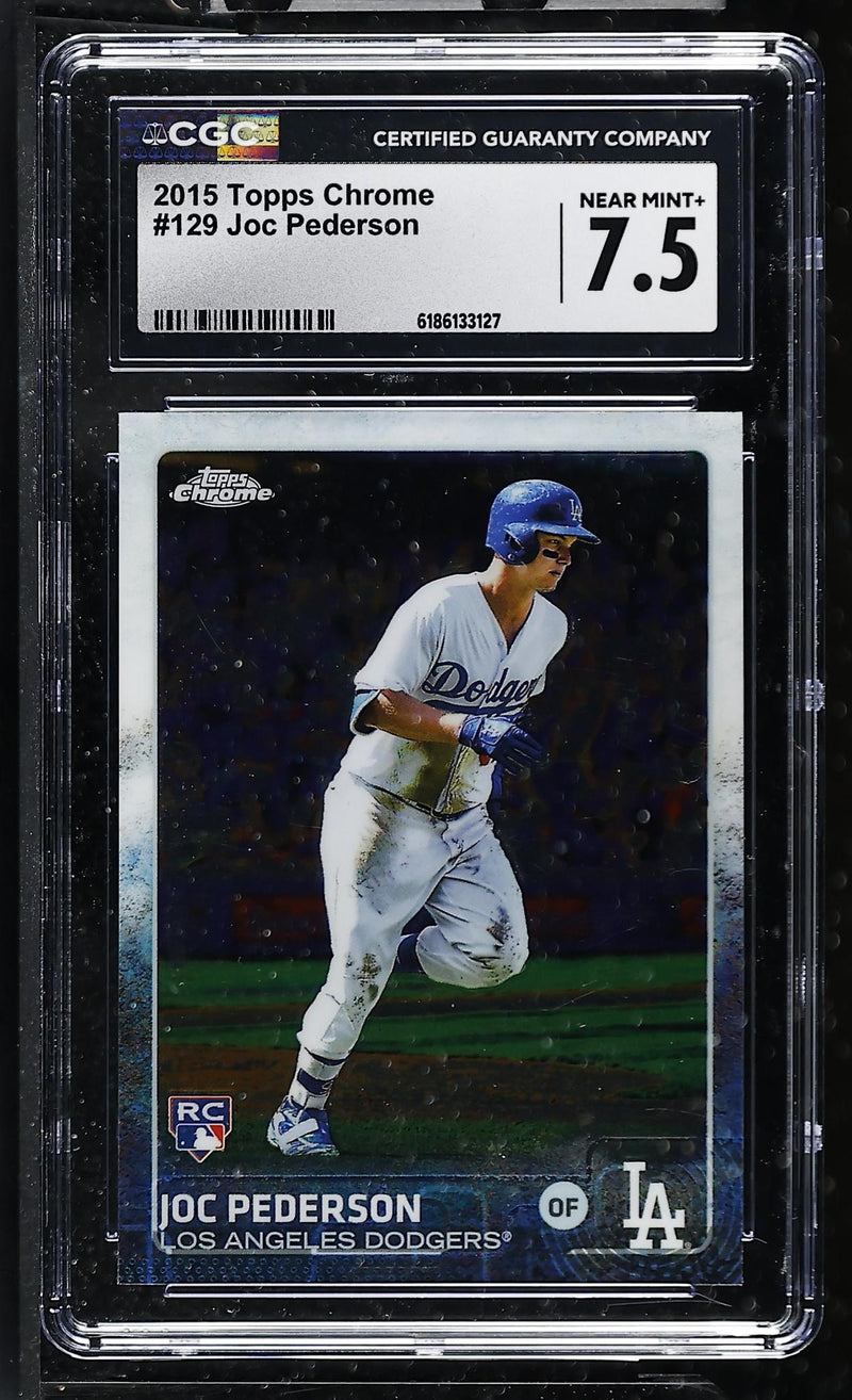 2015 Topps Chrome Joc Pederson RC #129 CGC 7.5
