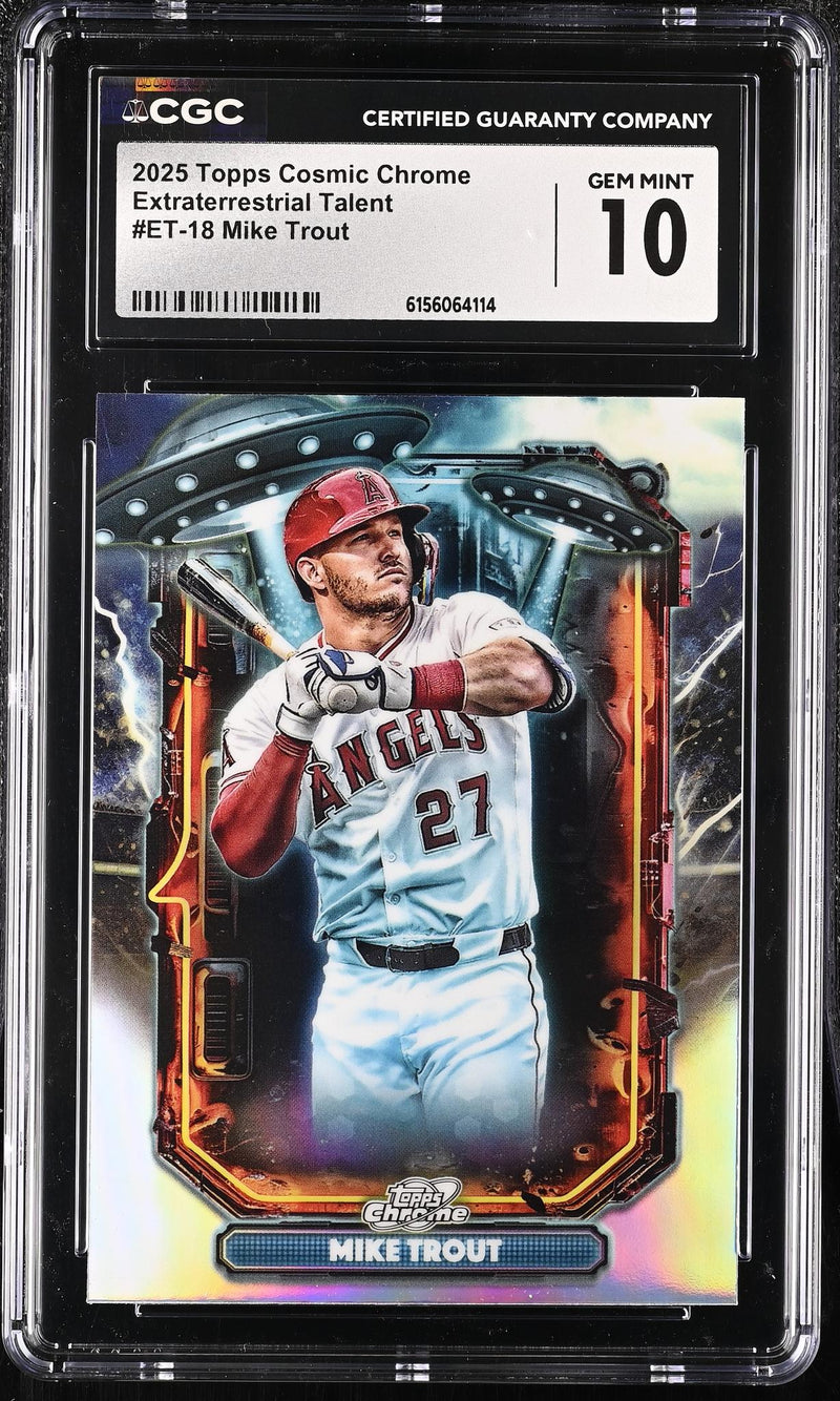 2025 Topps Cosmic Chrome Extraterrestrial Talent Mike Trout #ET-18 CGC 10