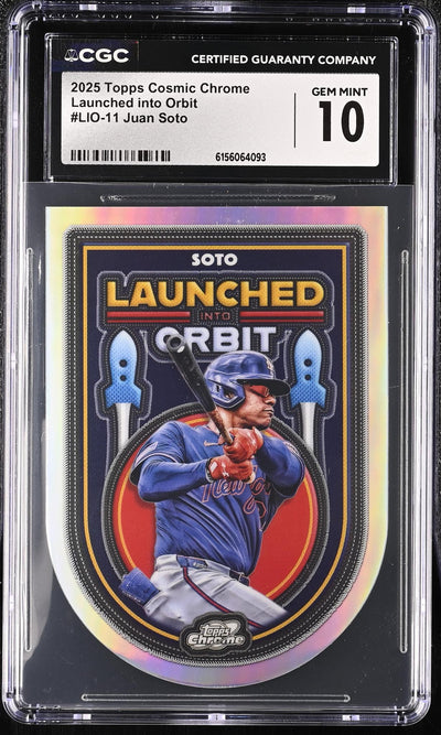 2025 Topps Cosmic Chrome Juan Soto #LIO-11 Launched into Orbit CGC 10