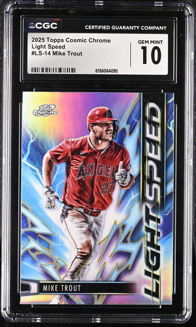 2025 Topps Cosmic Chrome Mike Trout Light Speed CGC 10