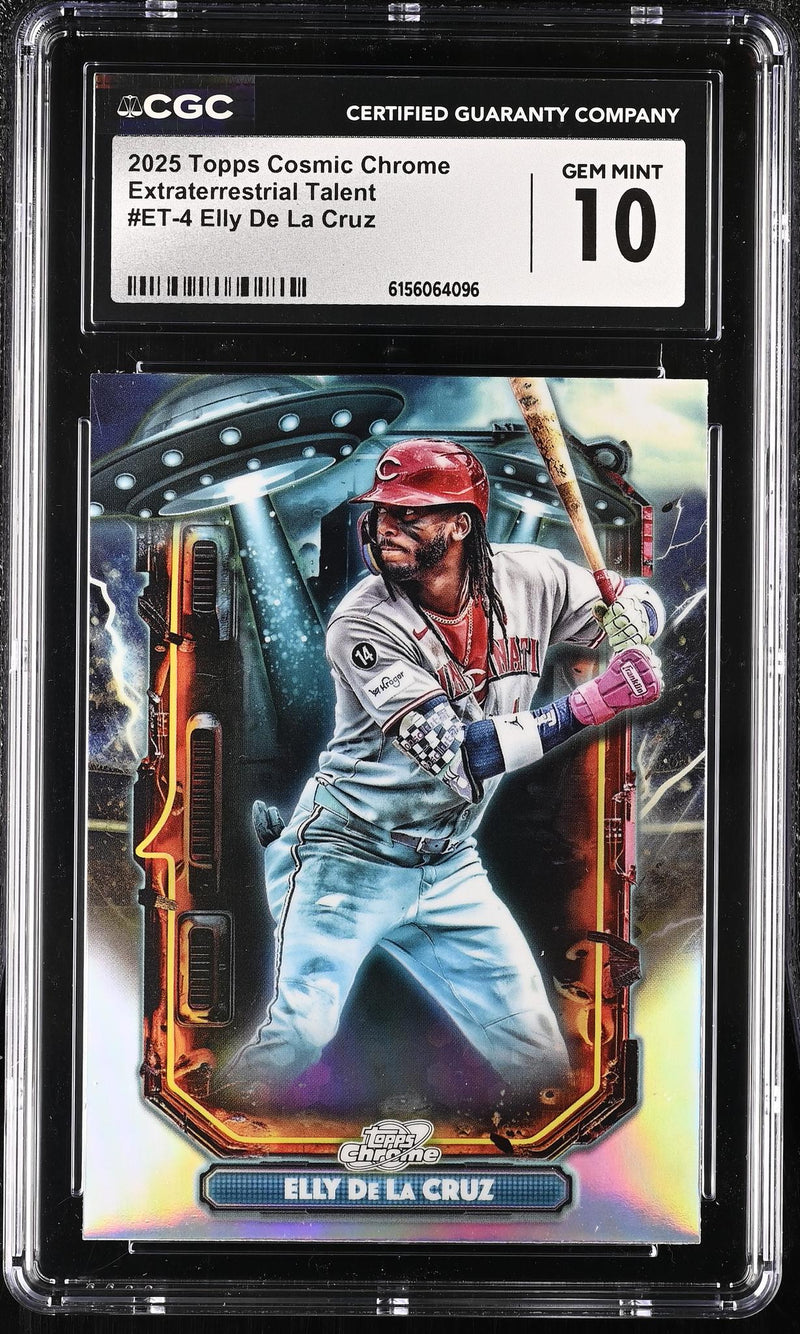 2025 Topps Cosmic Chrome Extraterrestrial Talent Elly De La Cruz #ET-4 CGC 10