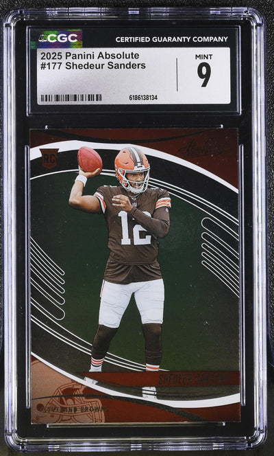 2025 Panini Absolute Shedeur Sanders #177 RC CGC Mint 9