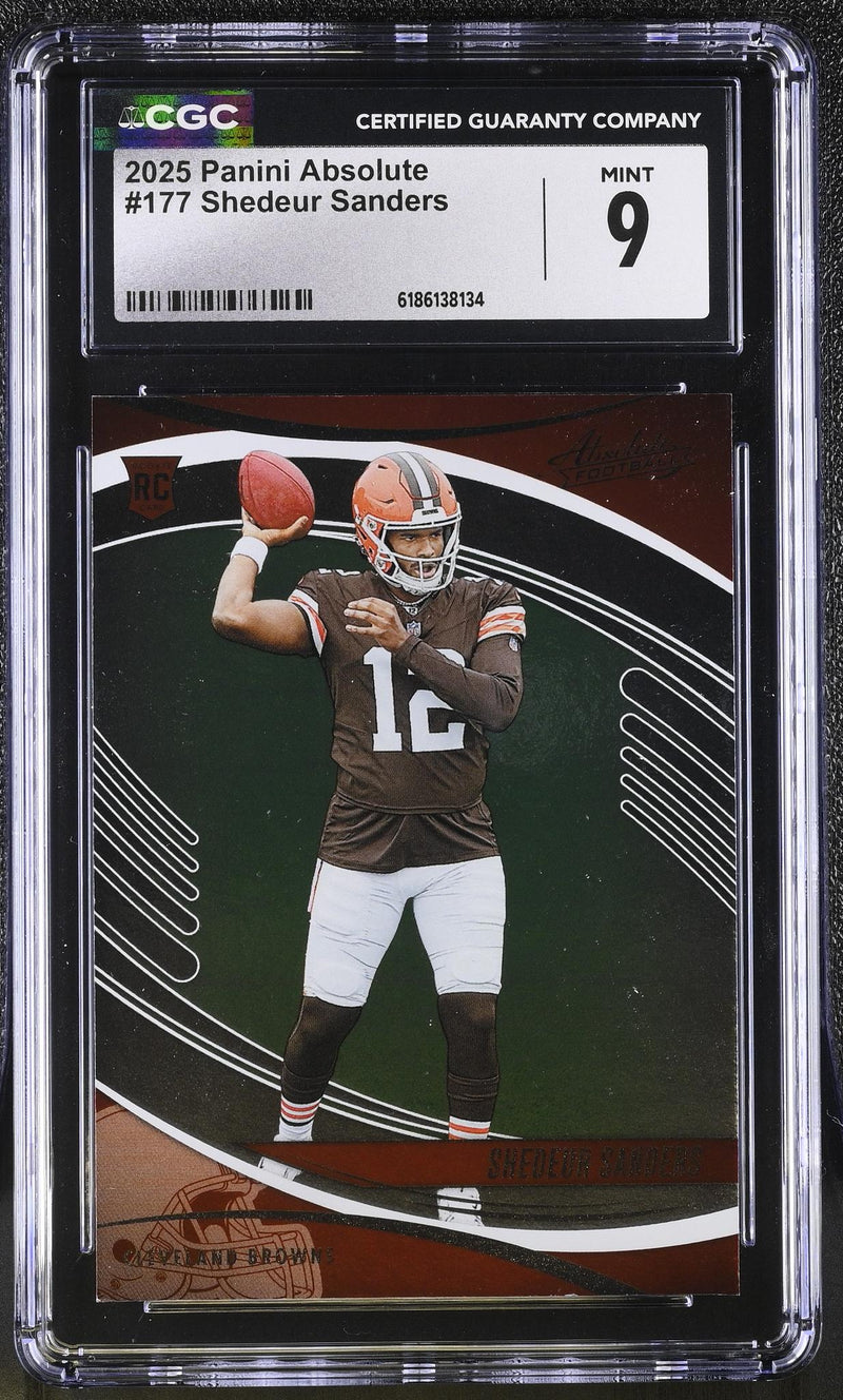 2025 Panini Absolute Shedeur Sanders #177 RC CGC Mint 9