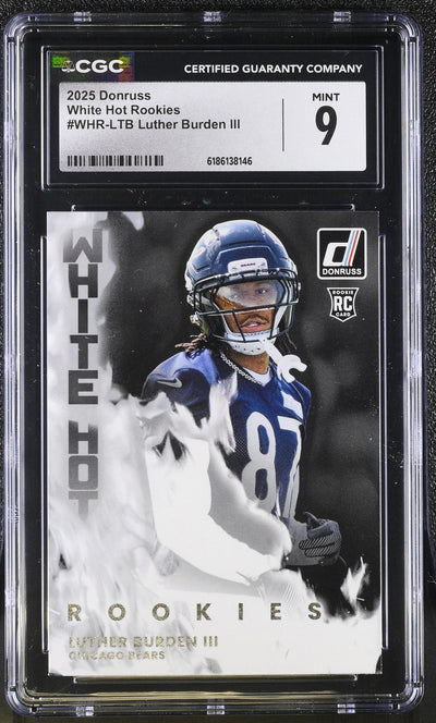 2025 Donruss White Hot Rookies Luther Burden III #WHR-LTB Rookie CGC 9