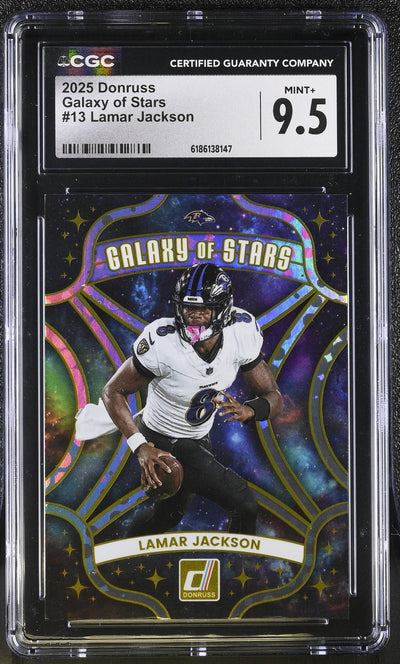 2025 Panini Donruss Galaxy of Stars Lamar Jackson #13 CGC 9.5
