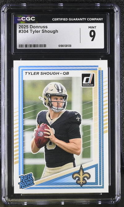 2025 Panini Donruss Tyler Shough #304 Rated Rookie CGC 9