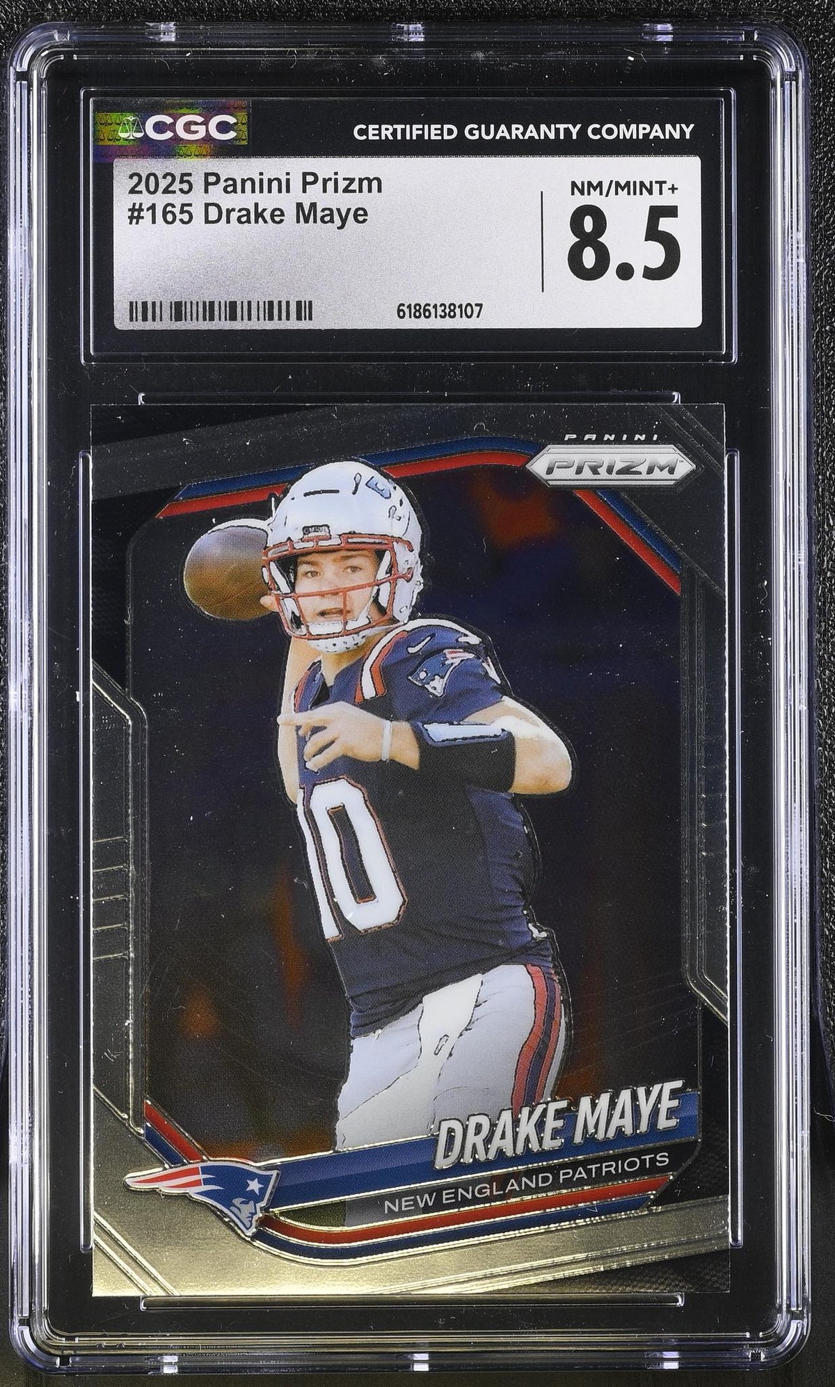 2025 Panini Prizm Drake Maye #165 CGC 8.5