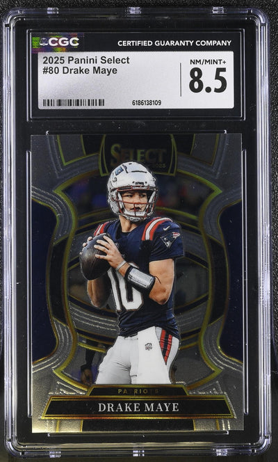 2025 Panini Select Drake Maye #80 Concourse CGC 8.5