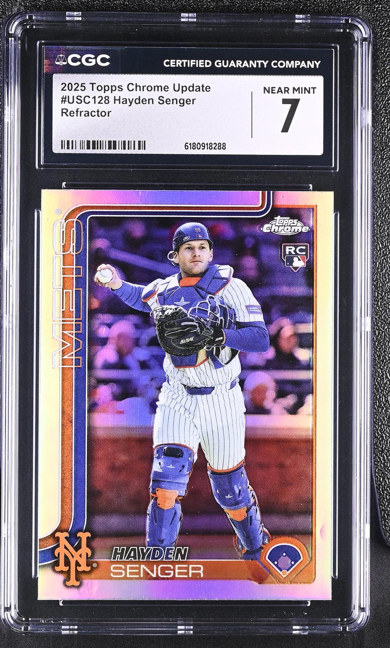 2025 Topps Chrome Update Hayden Senger #USC128 Refractor CGC 7