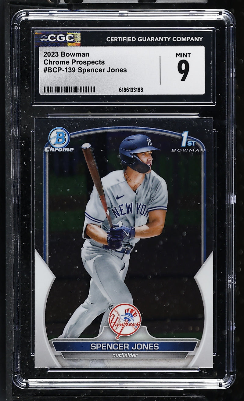 2023 Bowman Chrome Prospects Spencer Jones #BCP-139 1st Bowman CGC 9