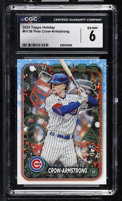2024 Topps Holiday Pete Crow-Armstrong #H136 Rookie CGC