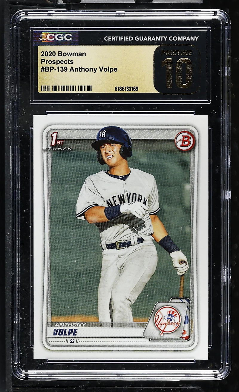 2020 Bowman Prospects Anthony Volpe #BP-139 1st Bowman CGC Pristine 10