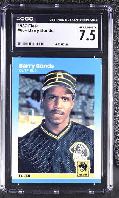 1987 Fleer Barry Bonds #604 Rookie CGC 7.5
