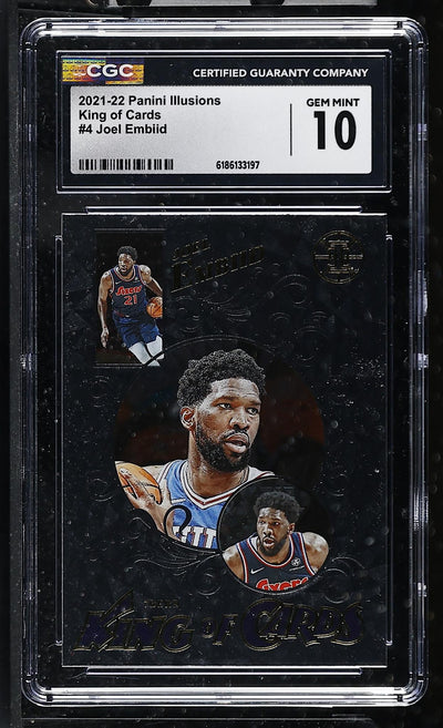 2021-22 Panini Illusions King of Cards #4 Joel Embiid CGC 10