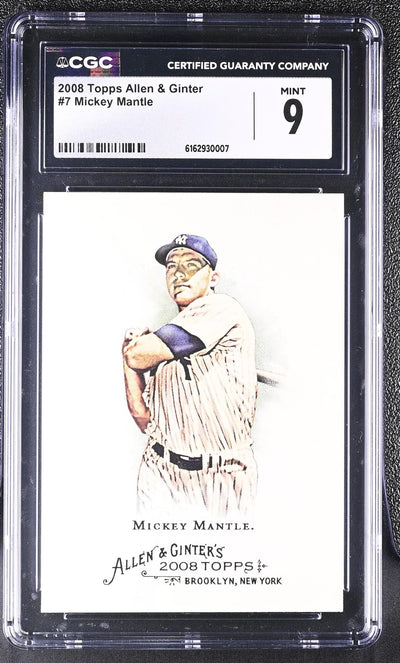 2008 Topps Allen & Ginter Mickey Mantle #7 CGC 9 Mint