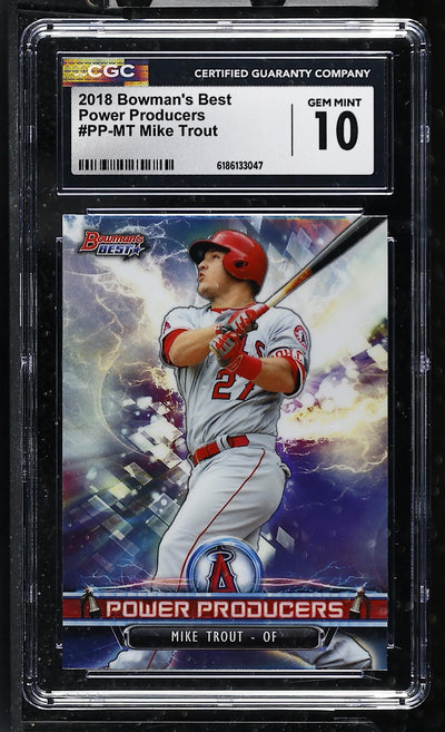 2018 Bowman's Best Power Producers Mike Trout #PP-MT CGC 10