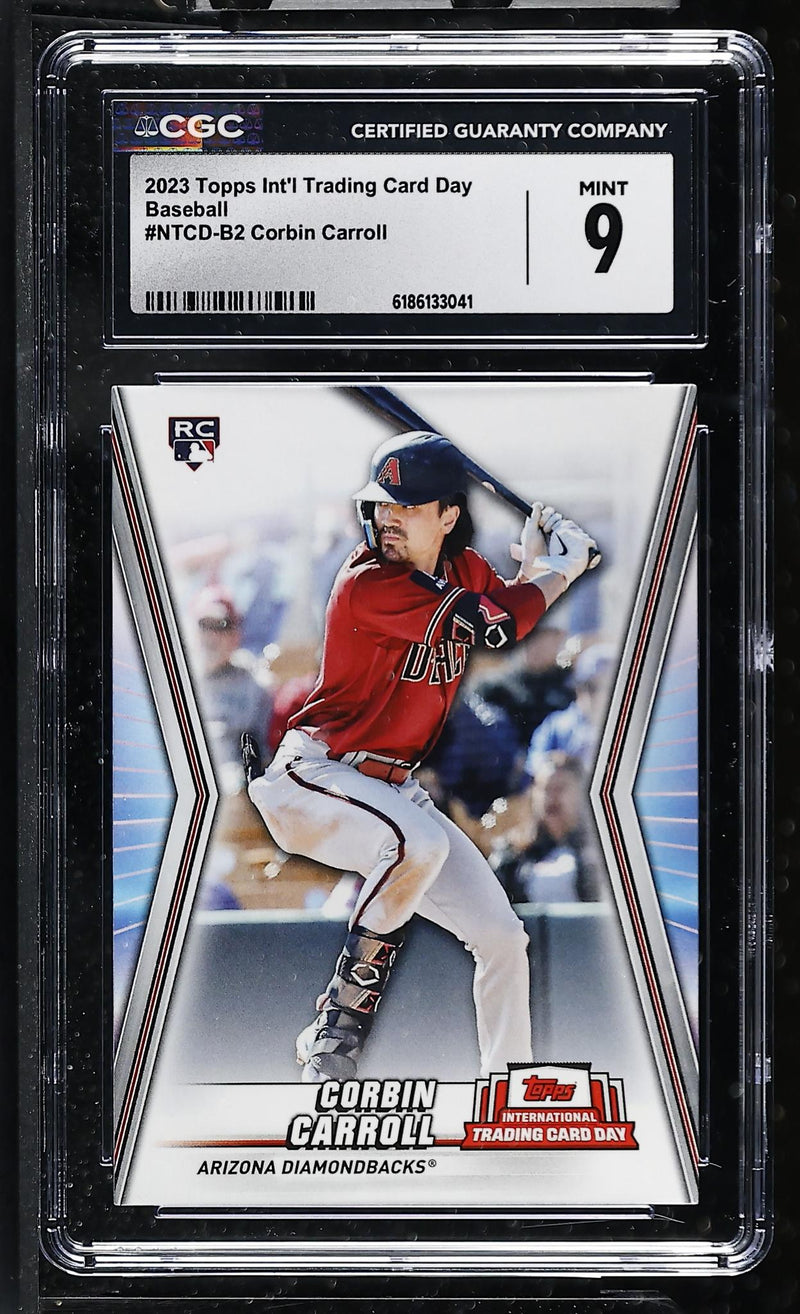 2023 Topps International Trading Card Day Corbin Carroll #NTCD-B2 Rookie CGC 9