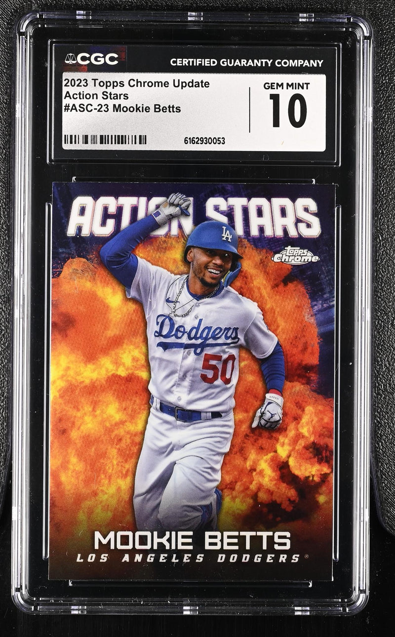 2023 Topps Chrome Update Action Stars Mookie Betts #ASC-23 CGC 10