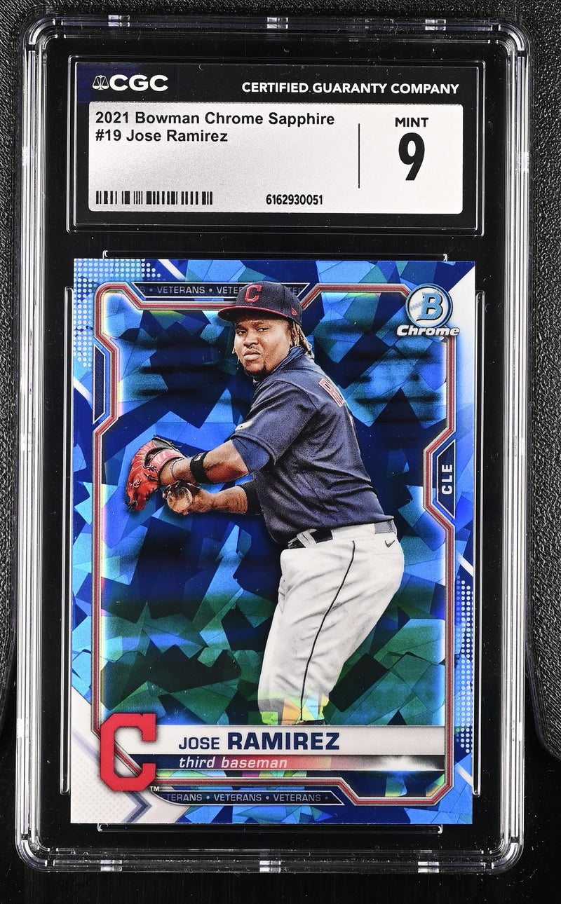 2021 Bowman Chrome Sapphire Jose Ramirez #19 Veterans CGC