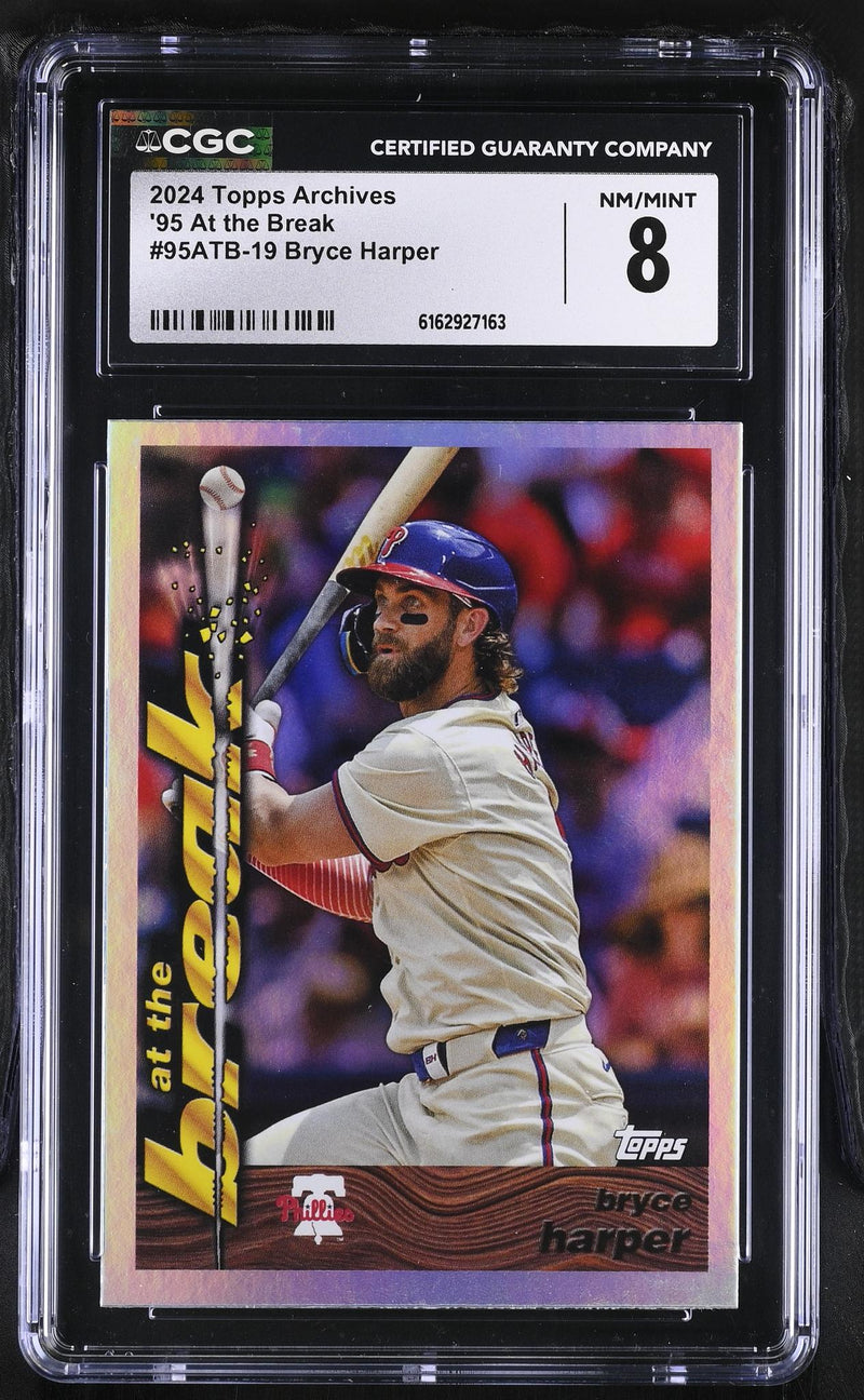 2024 Topps Archives Bryce Harper #95ATB-19 At the Break CGC 8