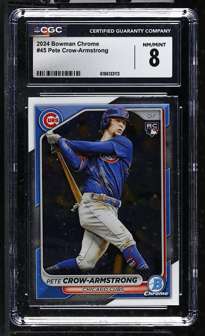 2024 Bowman Chrome Pete Crow-Armstrong #45 Rookie RC CGC 8 Cubs
