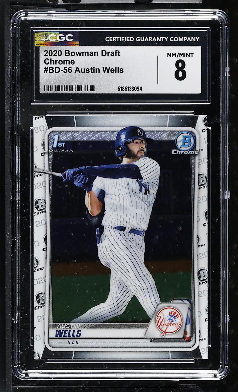 2020 Bowman Draft Chrome Austin Wells #BD-56 1st Bowman - CGC 8