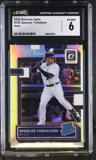 2022 Panini Donruss Optic Spencer Torkelson #100 Rated Rookie Holo CGC 6