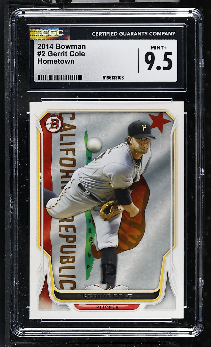 2014 Bowman Gerrit Cole #2 Hometown CGC 9.5