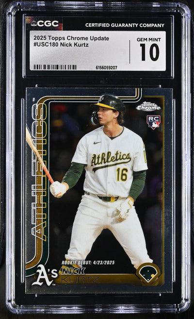 2025 Topps Chrome Update Nick Kurtz #USC180 Rookie CGC Gem Mint 10