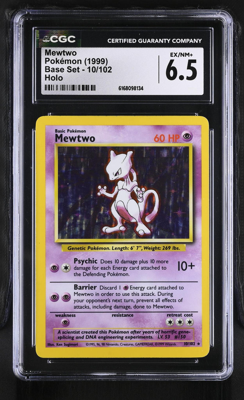 Pokémon Base Set Mewtwo #10/102 Holo CGC 6.5