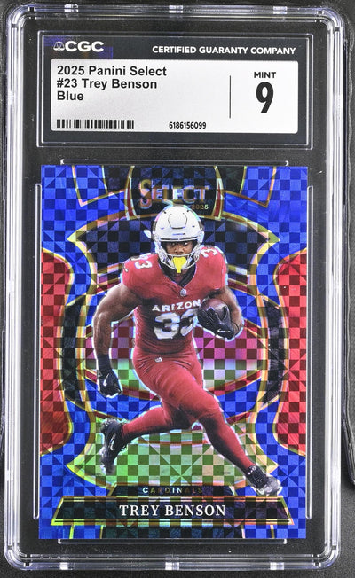 2025 Panini Select Trey Benson #23 Blue Concourse CGC 9