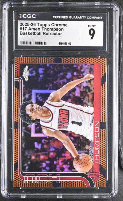 2025-26 Topps Chrome Amen Thompson #17 Refractor CGC 9