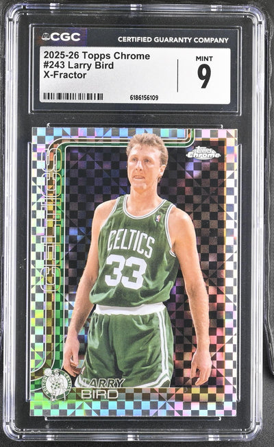 2025-26 Topps Chrome Larry Bird #243 X-Fractor CGC 9
